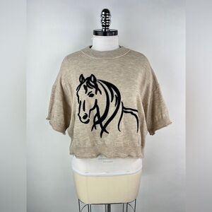 💚 3131. Horse Sweatshirt Top